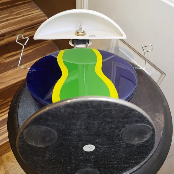 RARE MURANO ITALIAN DESIGNER GLASS AND METAL ROBOT LAMP - Picture 8 of 8